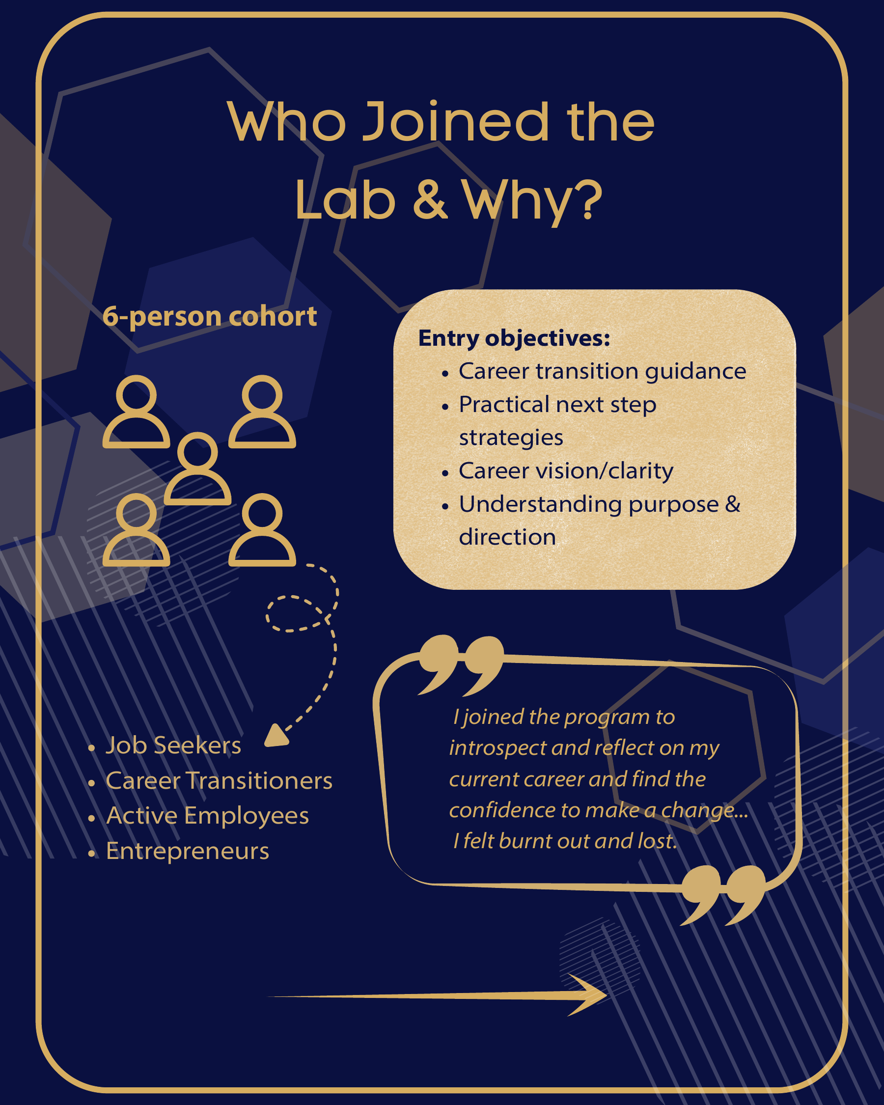 Pilot impact report: who joined the Lab and why